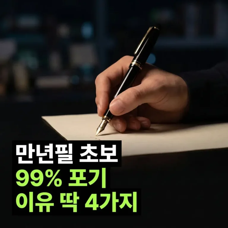 만년필 입문 가이드: 초보자를 위한 종류별 특징과 관리 팁
