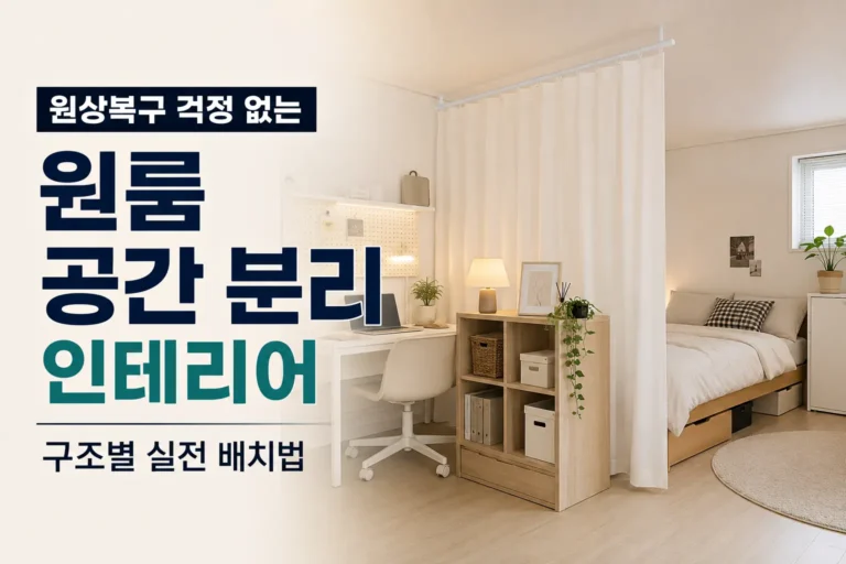 원룸 공간분리 인테리어